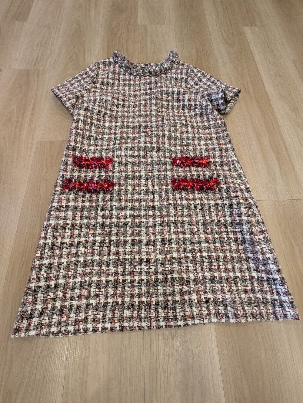 Tuckernuck Red Plaid Tweed Dress Size XL